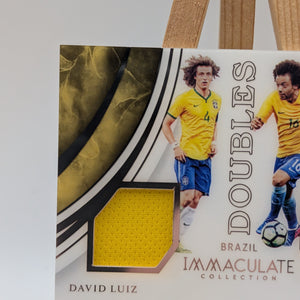 David Luiz Marcelo DUAL PATCH 2017 Immaculate TD-BRZ Remarkable Memorabilia /75 FRENLY BRICKS - Open 7 Days