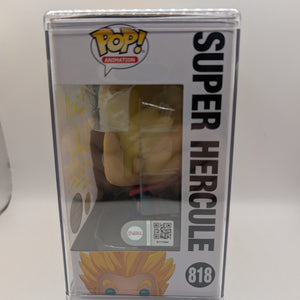 Funko Pop! Dragon Ball Super Hercule #818 GITD SIGNED Chris Rager In Protector FRENLY BRICKS - Open 7 Days