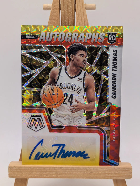 2021-22 Panini Mosaic Autos Choice Red & Yellow Fusion CAMERON THOMAS FRENLY BRICKS - Open 7 Days