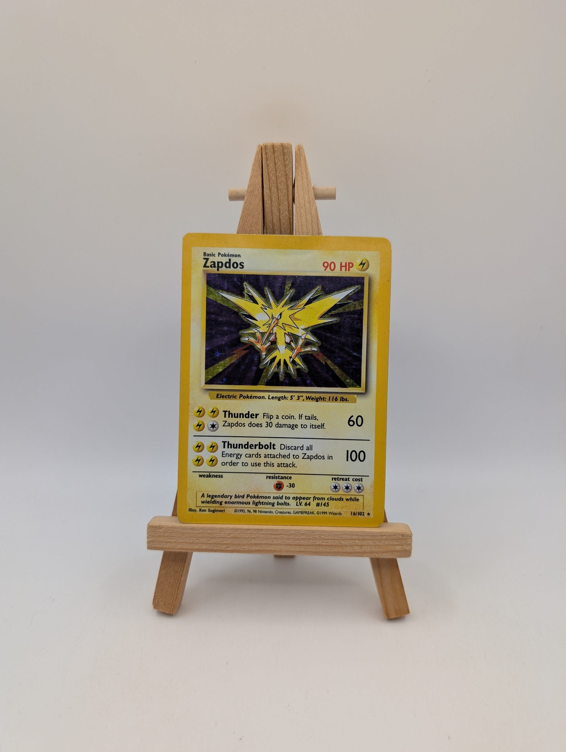 Pokémon TCG Zapdos Base Set 16/102 Holo Unlimited Holo Rare FRENLY BRICKS - Open 7 Days