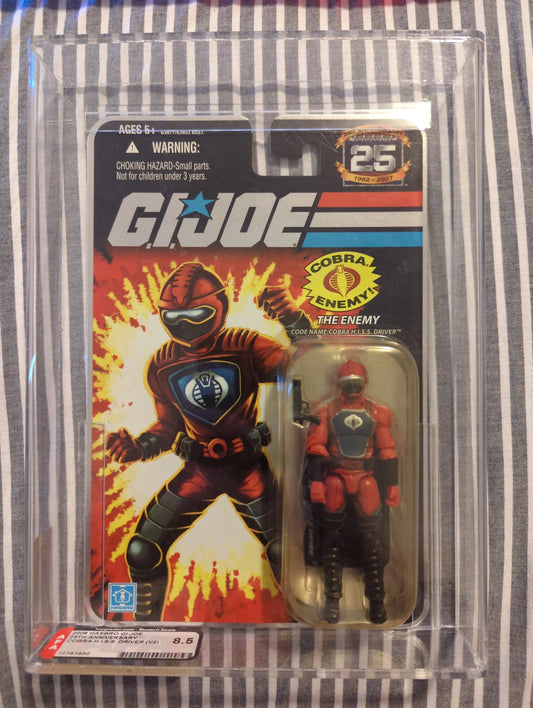 HASBRO 2007 G.I. JOE Cobra H.I.S.S. Driver Graded AFA 8.5 Graded FRENLY BRICKS - Open 7 Days