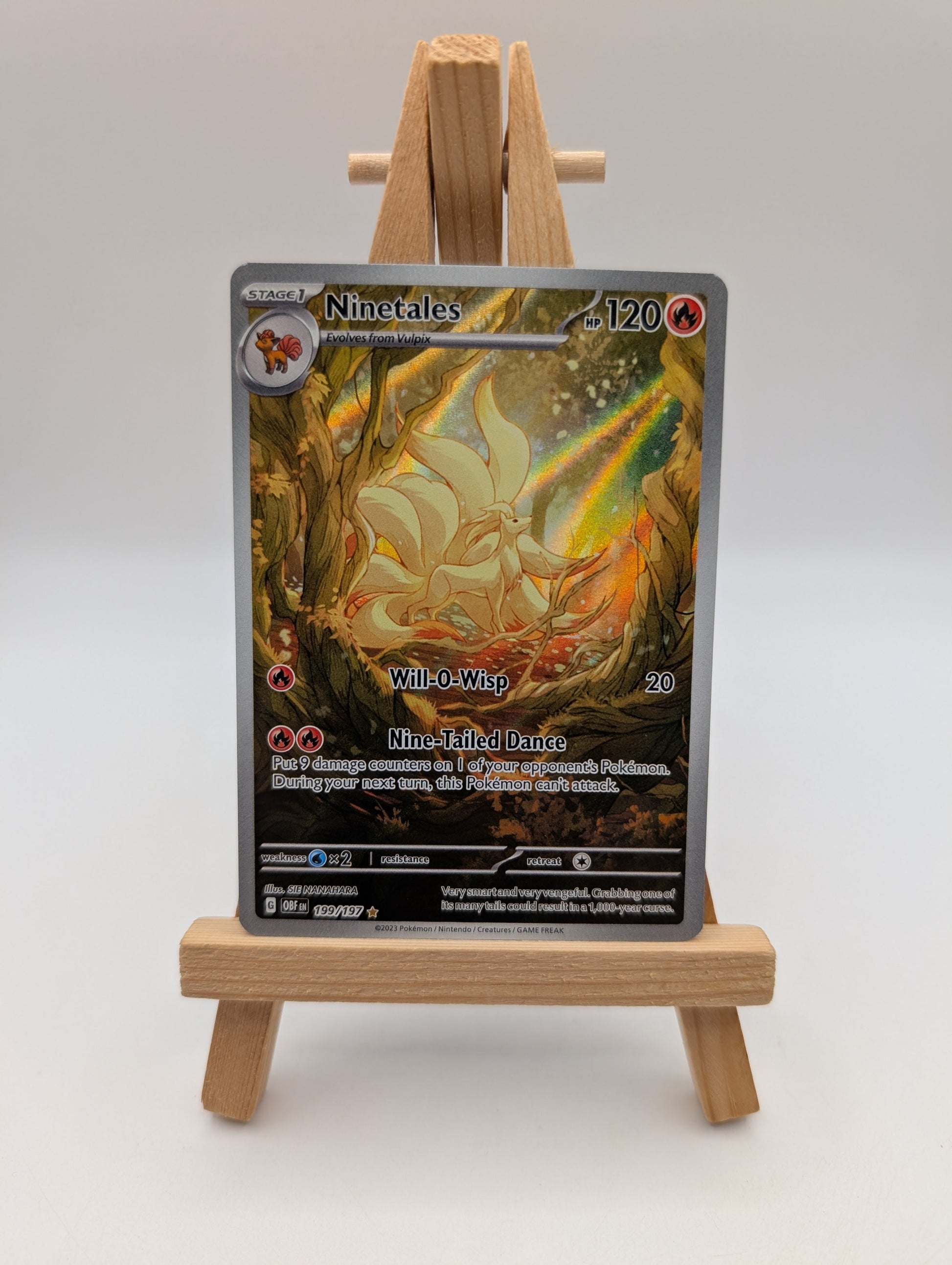 Pokemon - Obsidian Flames - Ninetales 199/197 Illustration Rare FRENLY BRICKS - Open 7 Days