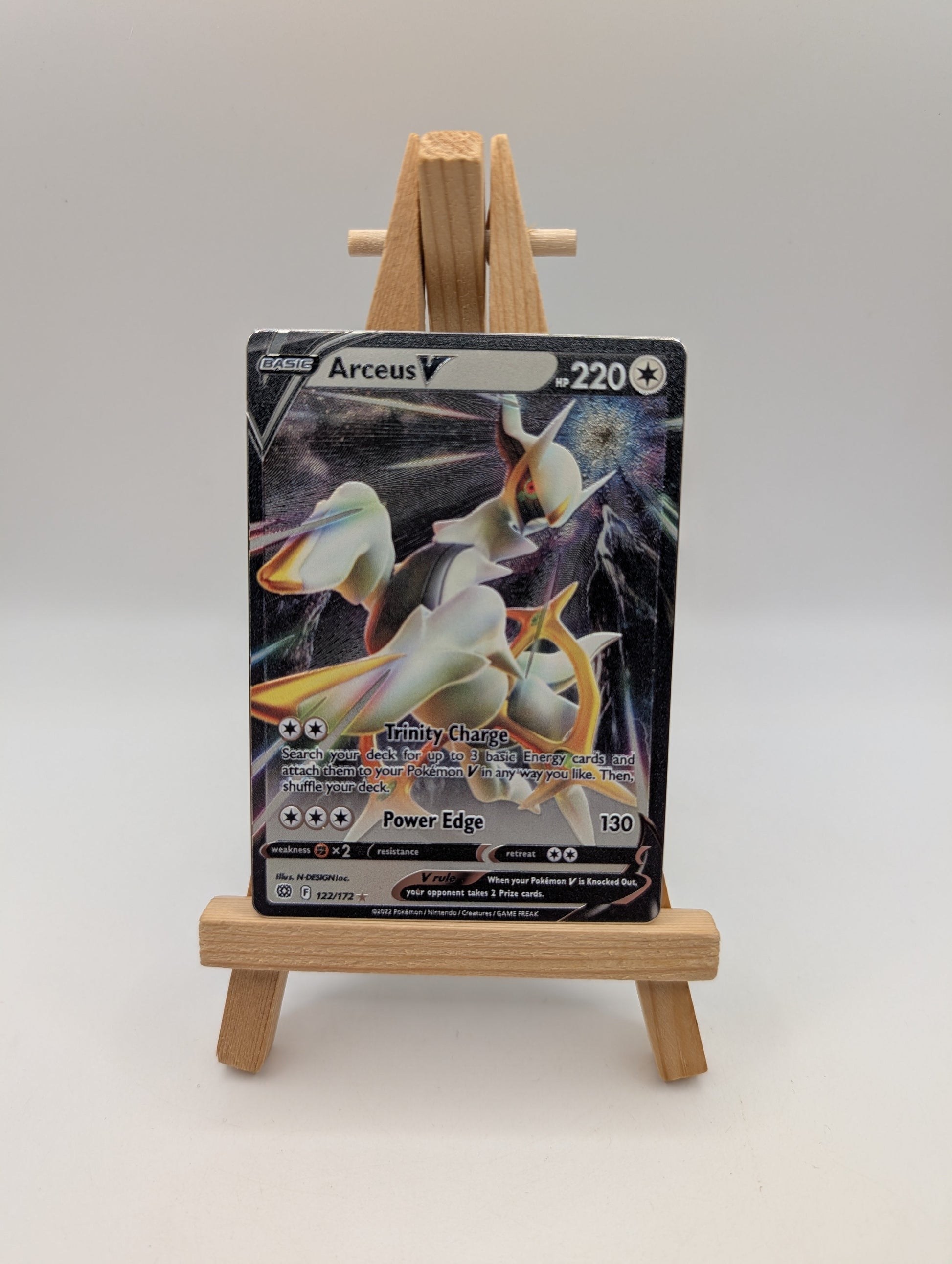 METAL Arceus V 122/172 Brilliant Stars Ultra Rare Promo Pokemon Card FRENLY BRICKS - Open 7 Days