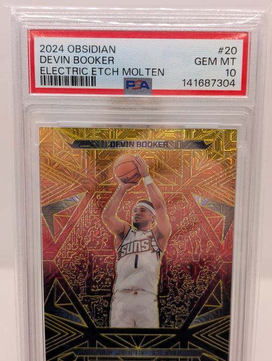 2024-25 Obsidian Devin Booker Electric Etch Molten /10 Phoenix Suns #20 PSA 10 FRENLY BRICKS - Open 7 Days