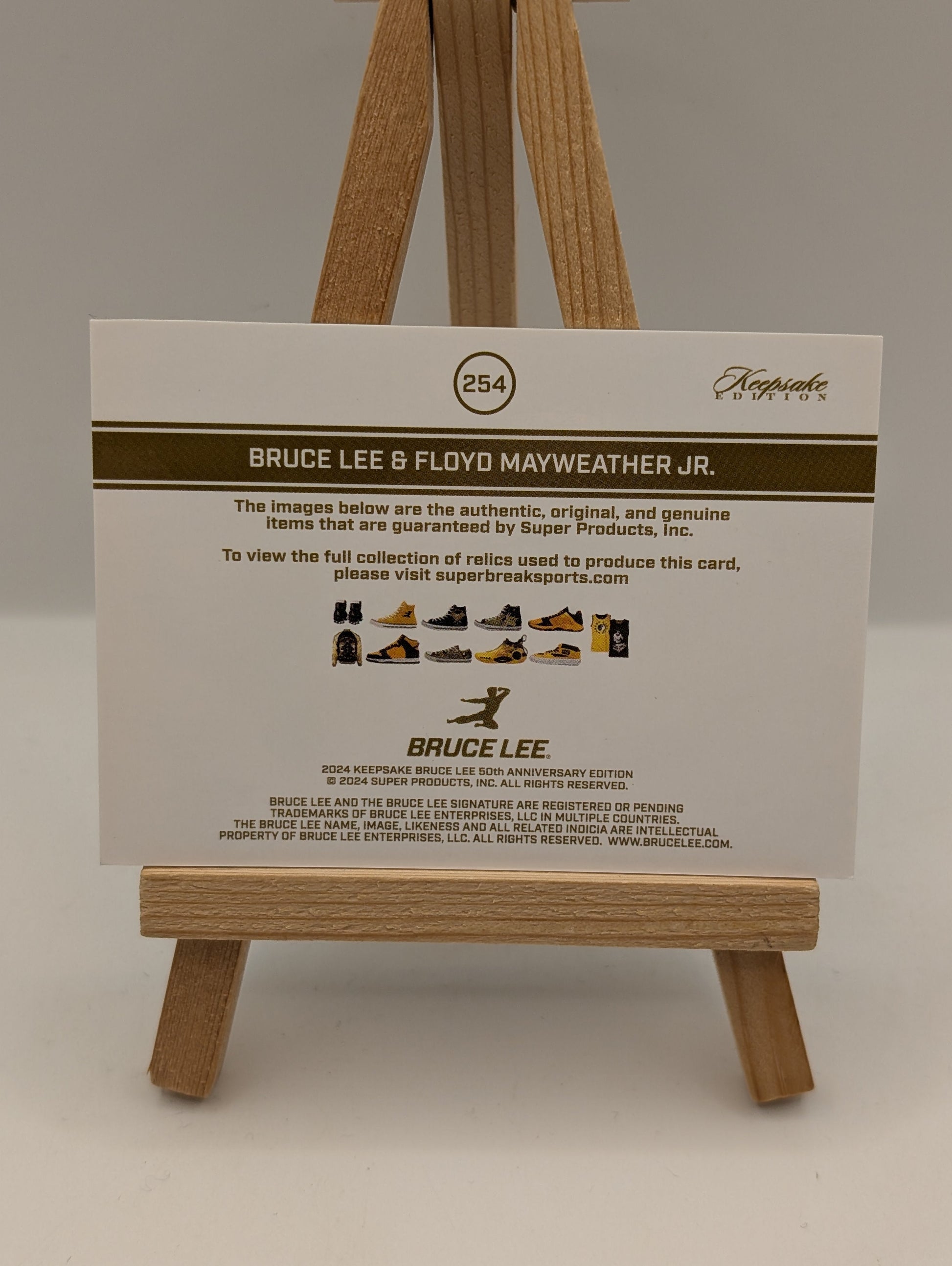 #26 2024 Keepsake Bruce Lee Floyd Mayweather Jr #254 Dual Relic FRENLY BRICKS - Open 7 Days