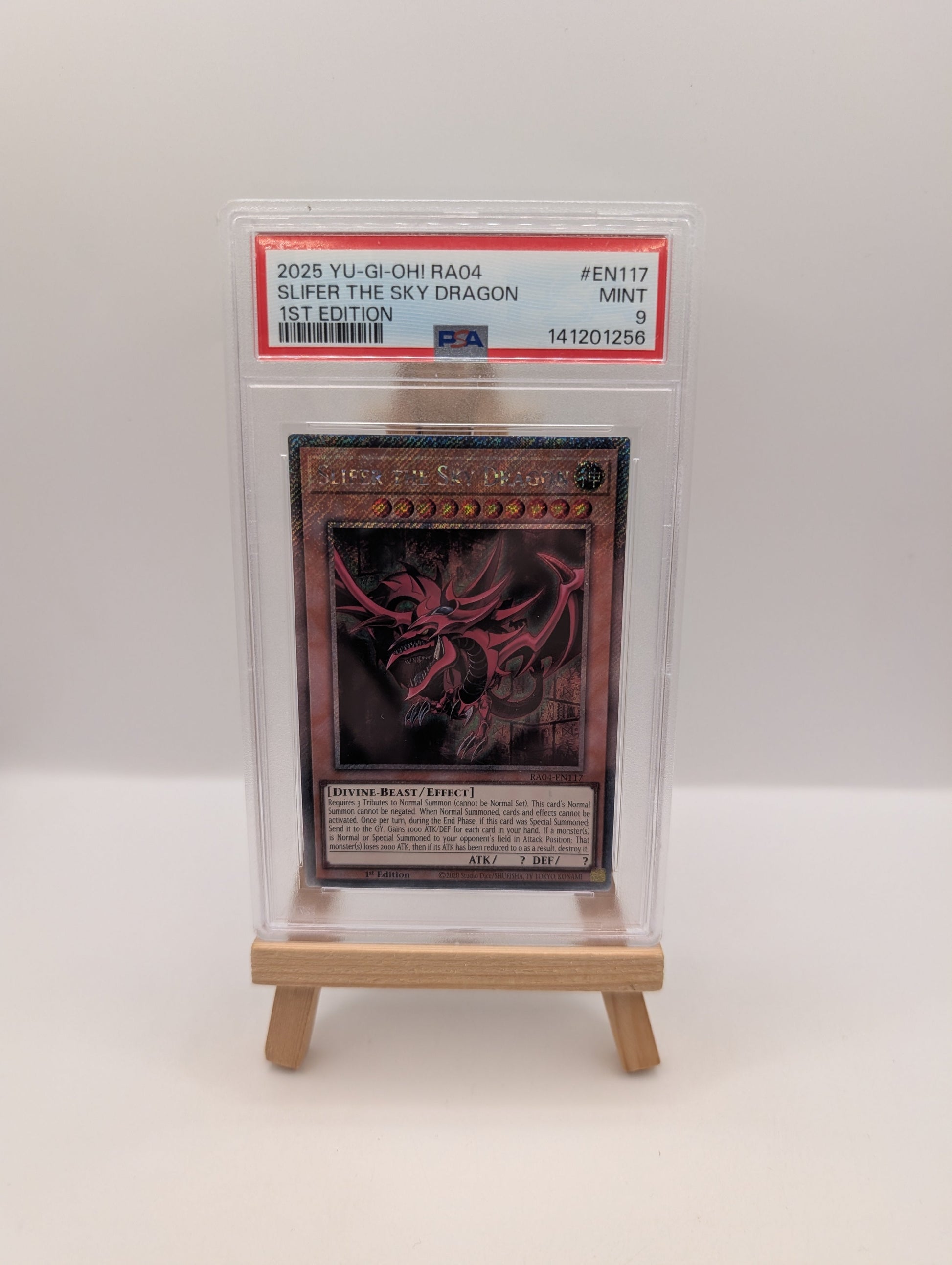 2025 YU-GI-OH! RA04-QUARTER CENTURY #EN117 SLIFER THE SKY DRAGON 1ST EDITION PSA 9 FRENLY BRICKS - Open 7 Days