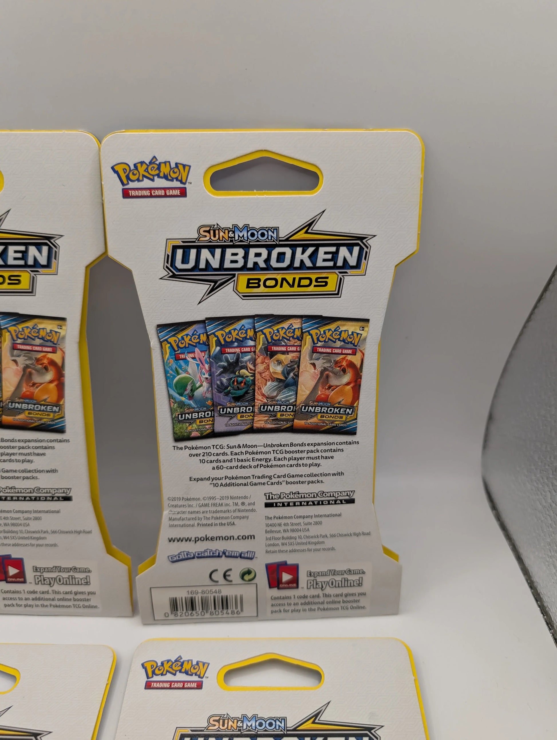 Art Set of 4 Blister Sealed Booster Packs: Pokemon SM unbroken Bonds Cards ENG FRENLY BRICKS - Open 7 Days
