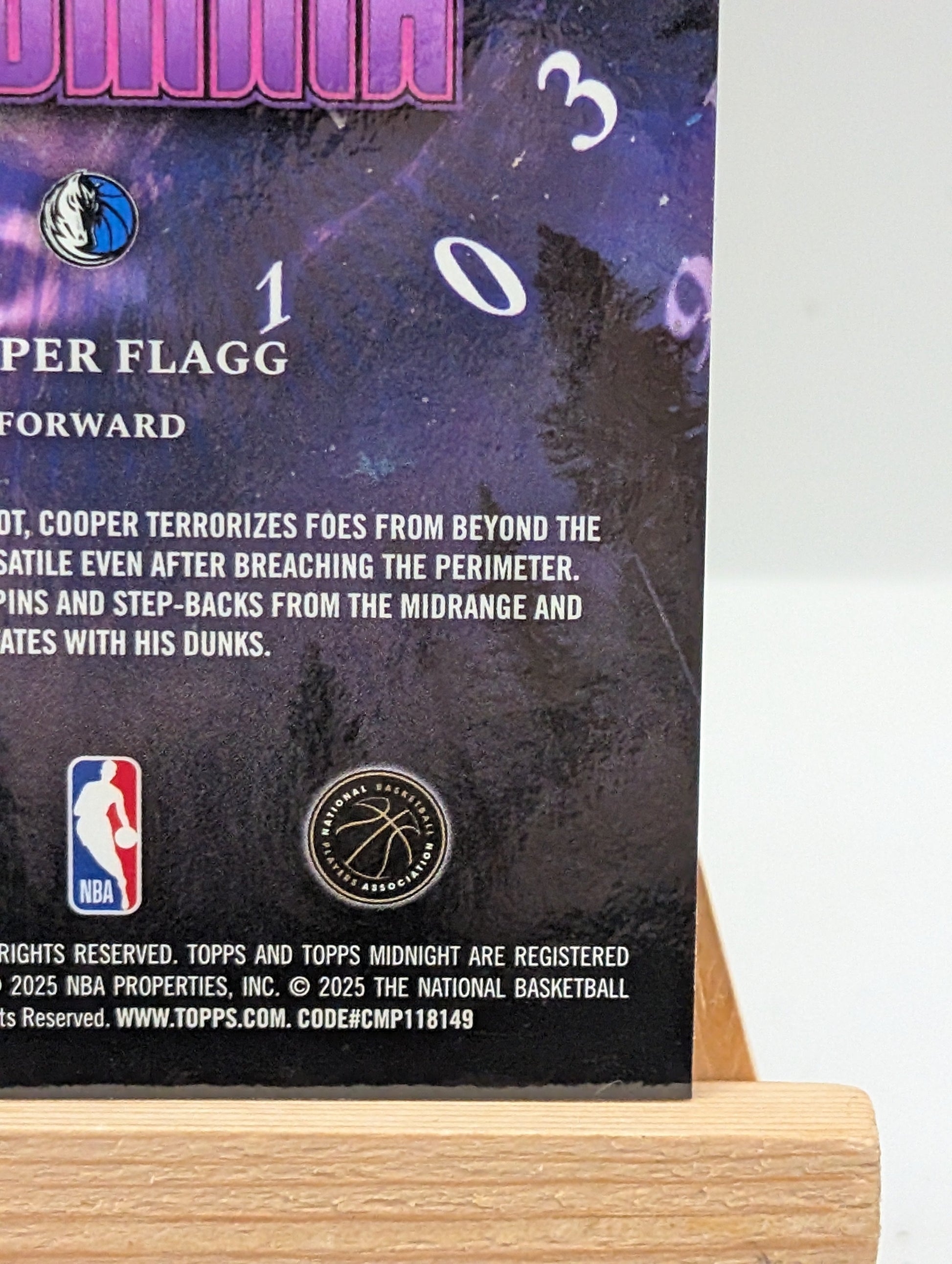 2025-26 Topps Midnight - INSOMNIA Cooper Flagg RC /99 #IN-16 FRENLY BRICKS - Open 7 Days