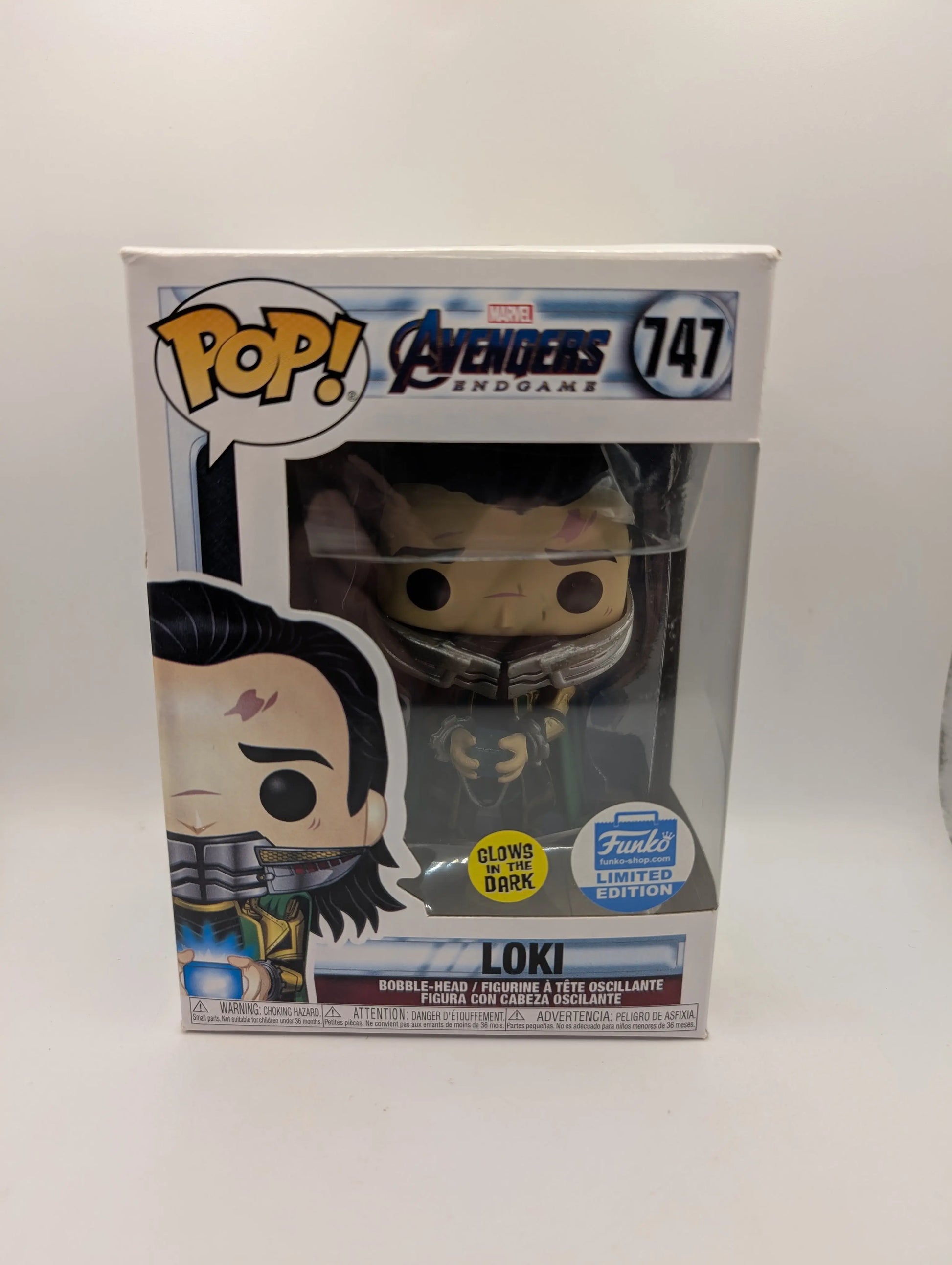 Funko Pop! Avengers - Loki Funko Exclusive #747 Glow FRENLY BRICKS - Open 7 Days
