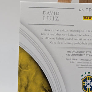 David Luiz Marcelo DUAL PATCH 2017 Immaculate TD-BRZ Remarkable Memorabilia /75 FRENLY BRICKS - Open 7 Days