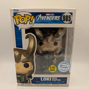 The Avengers - Loki with Scepter Glow in the Dark Pop! Vinyl Figure (RS) #985 FRENLY BRICKS - Open 7 Days