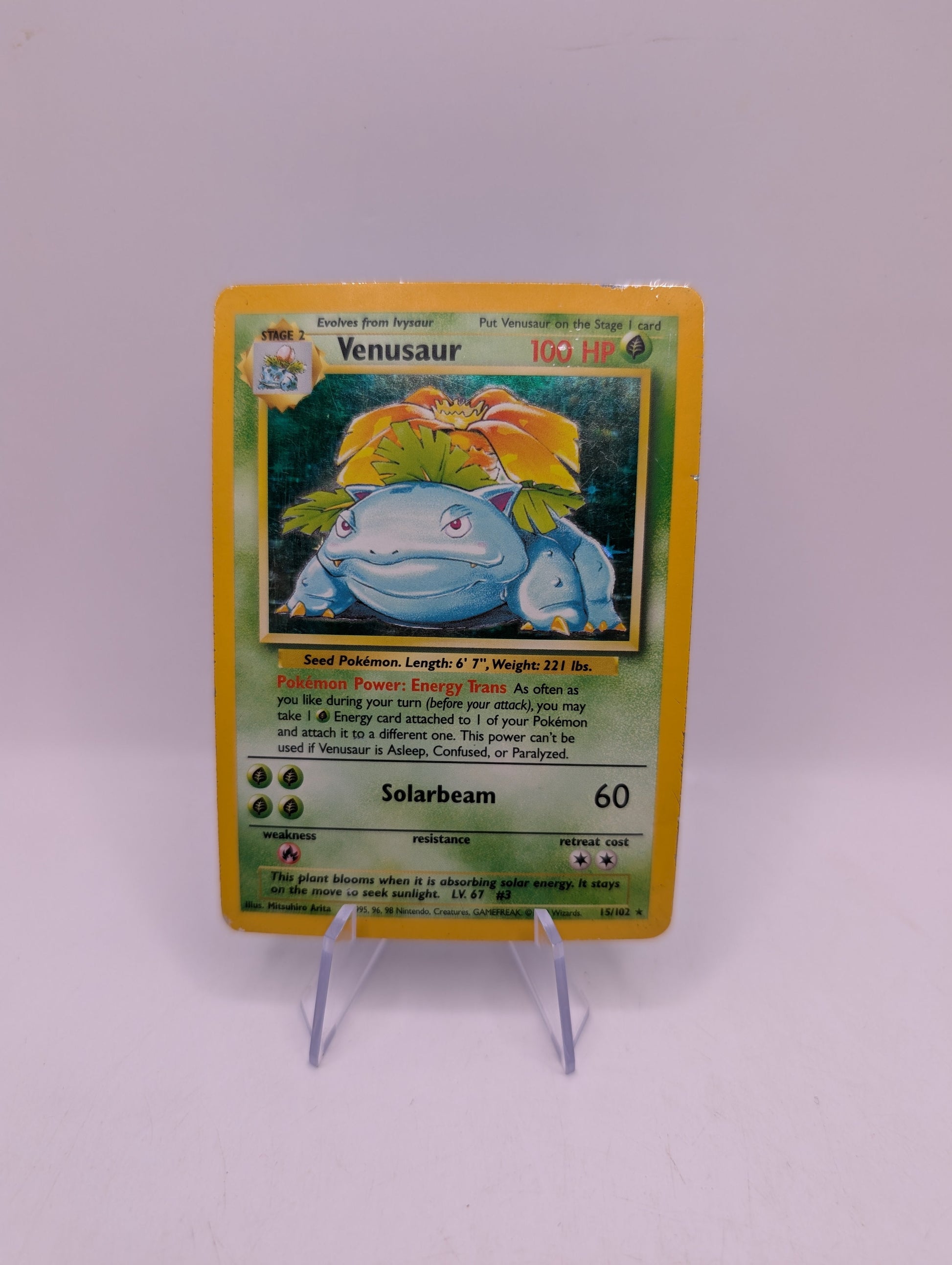 Pokémon TCG Venusaur Base Set 15/102 Holo Unlimited Holo Rare FRENLY BRICKS - Open 7 Days