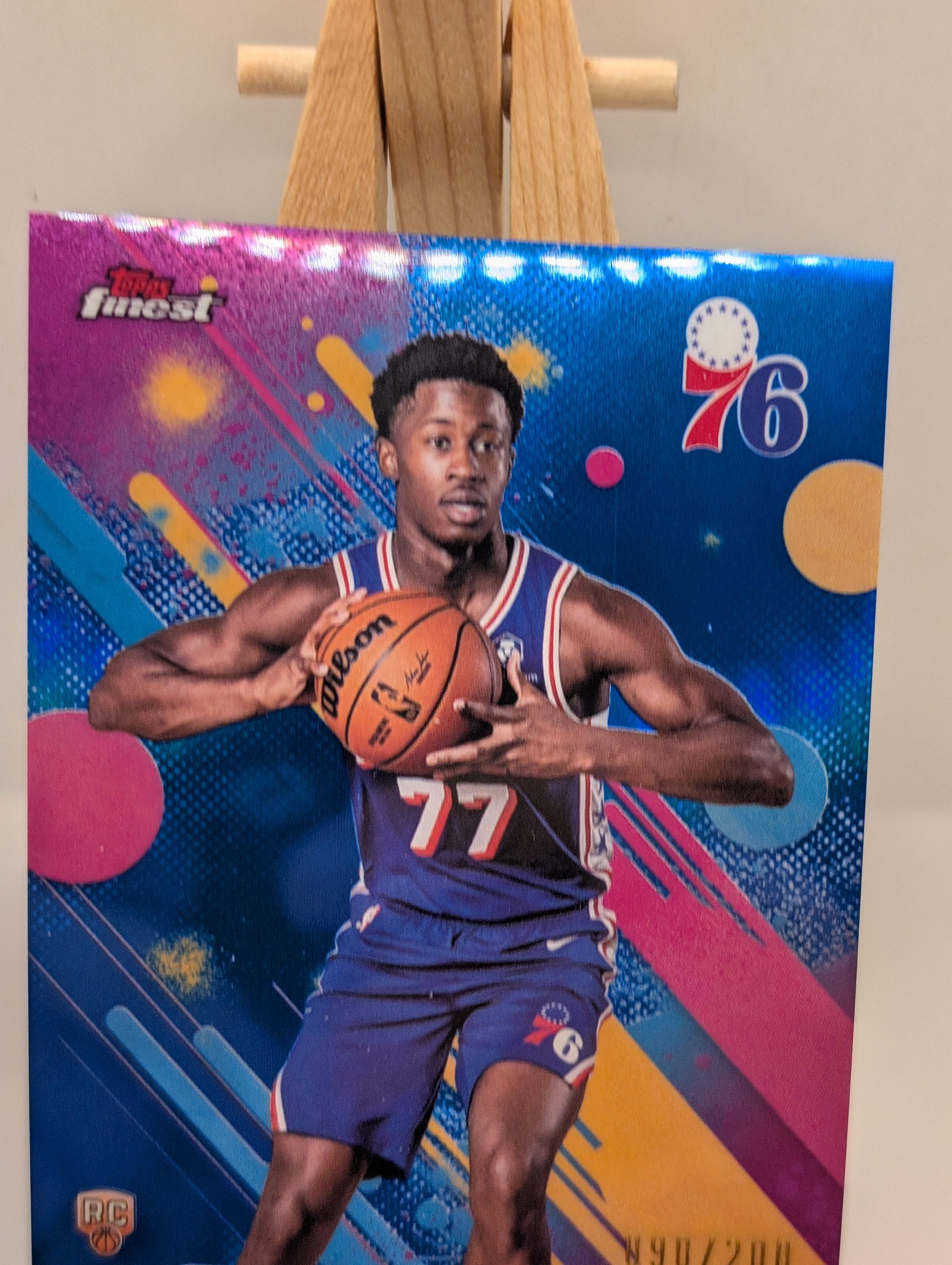 2025-26 Topps Finest - Common VJ Edgecombe #3 Blue Refractor /200 (RC)! FRENLY BRICKS - Open 7 Days