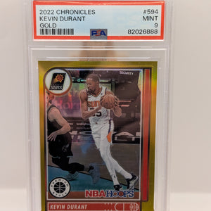 Kevin Durant 2022-23 Chronicles NBA Hoops Gold /10 Psa 9 POP 2 FRENLY BRICKS - Open 7 Days