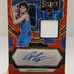 Dereck Lively II 2023-24 Select Jersey Auto Red Wave Prizm RC #RJ-LIV RC FRENLY BRICKS - Open 7 Days