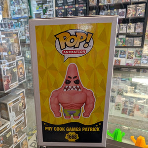 Funko POP! Animation: Spongebob Squarepants - Fry Cook Games Patrick #1668 FRENLY BRICKS - Open 7 Days