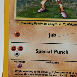 Pokémon TCG Hitmonchan Base Set 7/102 Holo Unlimited Holo Rare HP FRENLY BRICKS - Open 7 Days