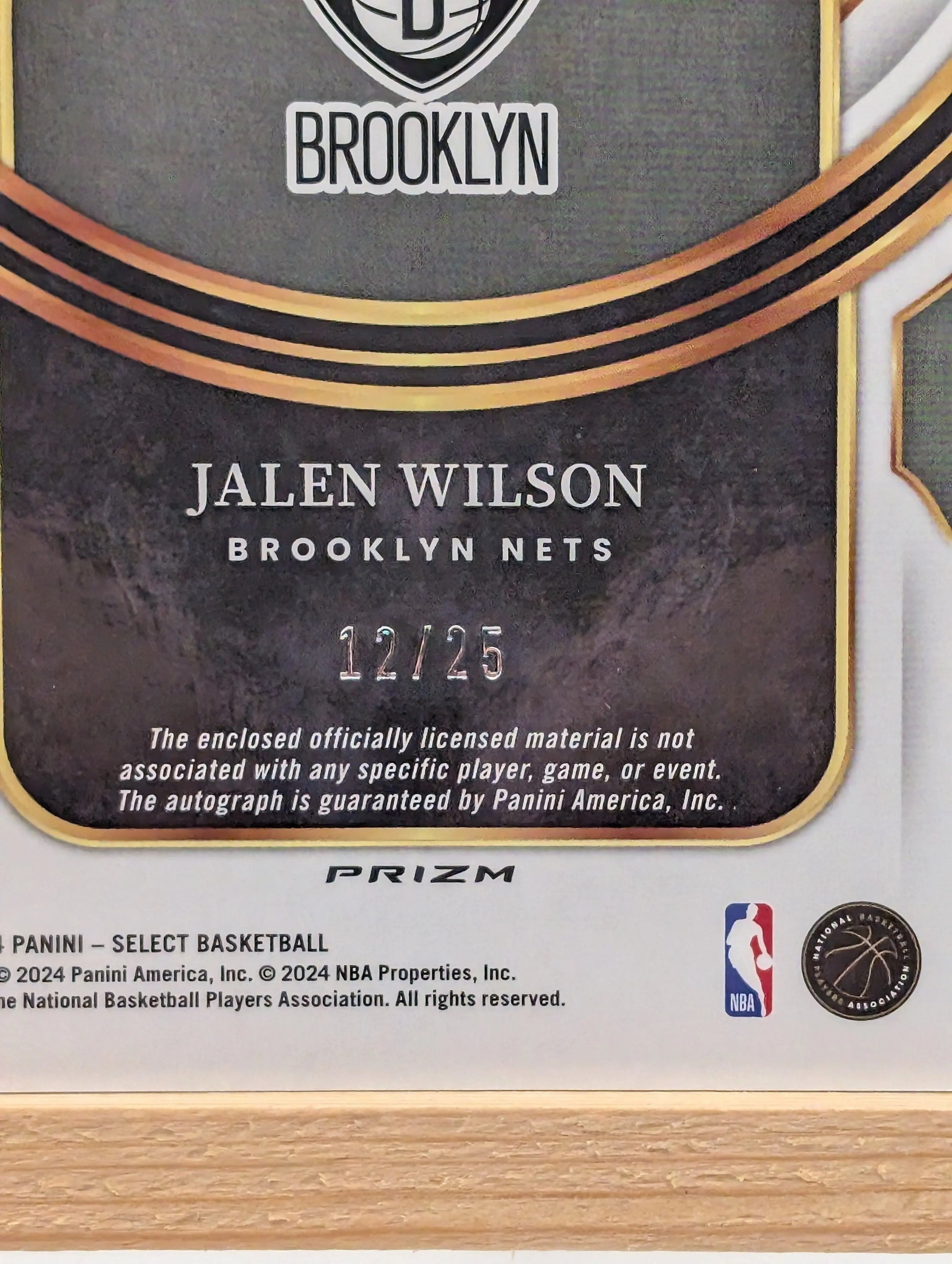2023-24 Panini Select Jalen Wilson RC Auto RPA /25 Tie-Dye Parallel RJ-WIL FRENLY BRICKS - Open 7 Days