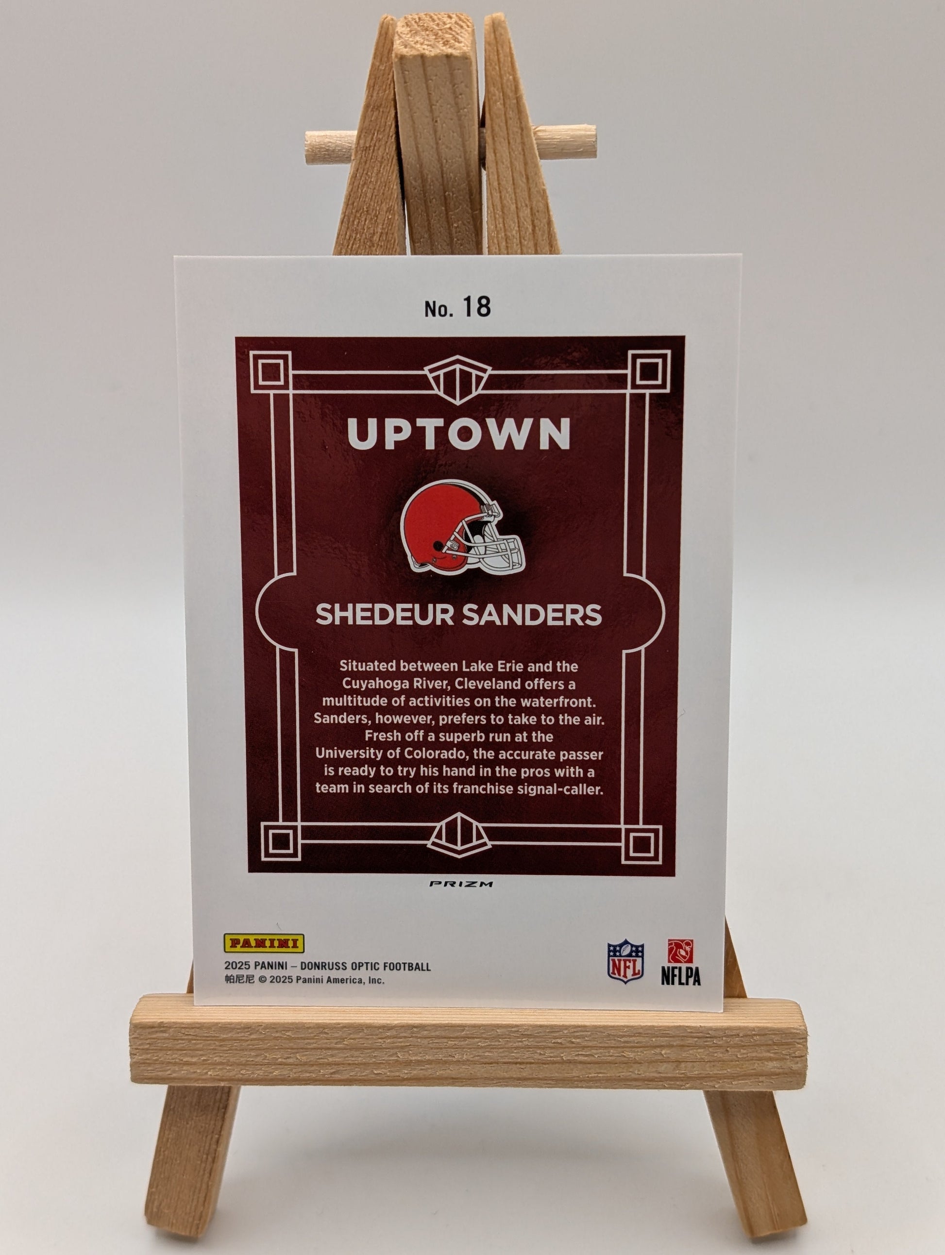 Shedeur Sanders Uptown Rookie #18 Browns 2025 Panini Donruss Optic SSP (RC) FRENLY BRICKS - Open 7 Days