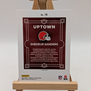 Shedeur Sanders Uptown Rookie #18 Browns 2025 Panini Donruss Optic SSP (RC) FRENLY BRICKS - Open 7 Days