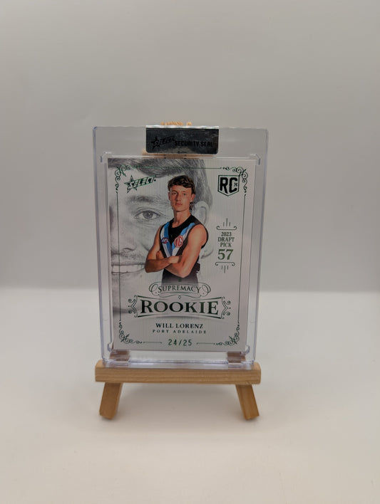 2024 AFL Select Green Supremacy Rookie RPG57 Will Lorenz LOW /25 Port Adelaide FRENLY BRICKS - Open 7 Days