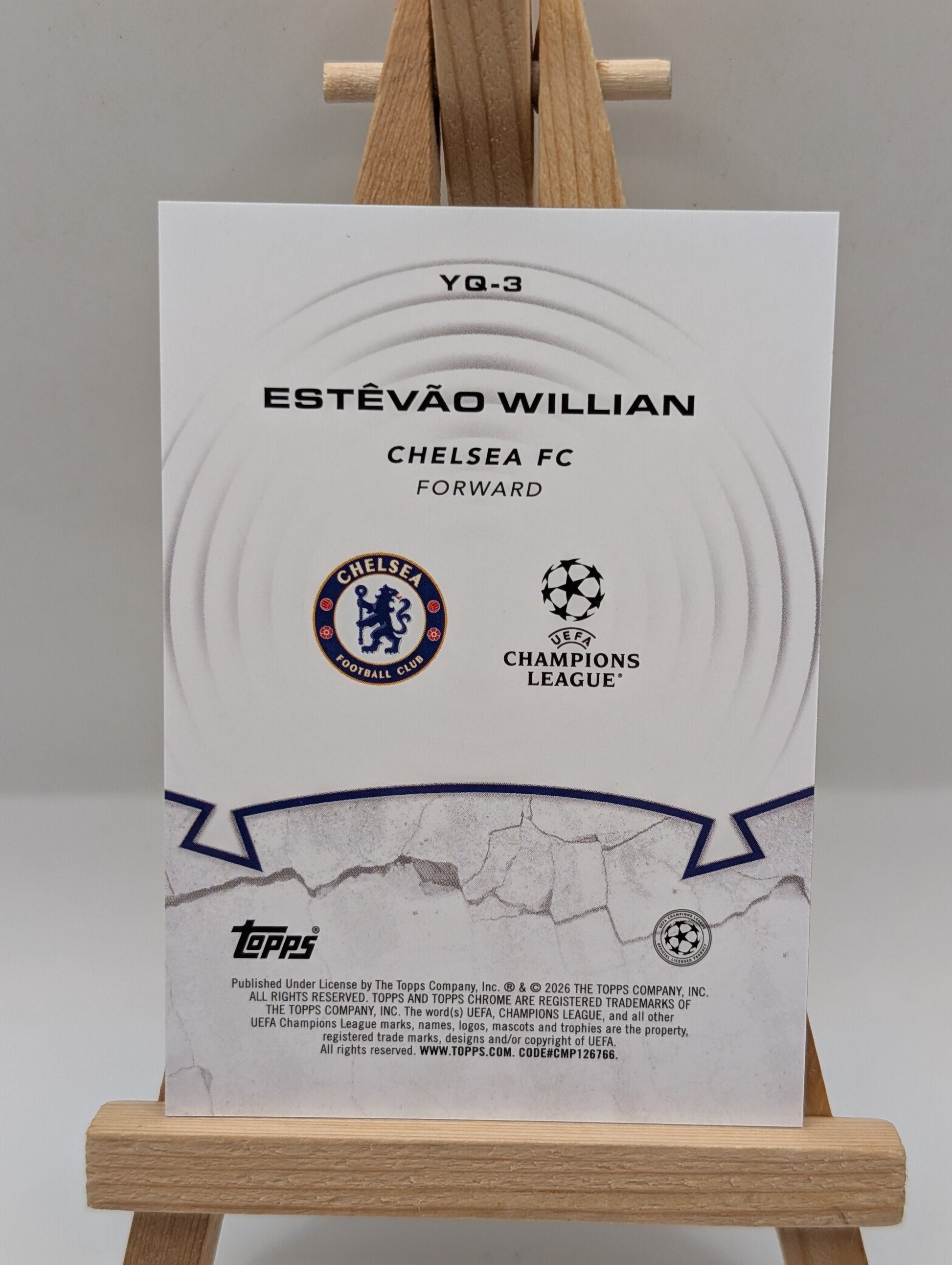 Estevao Willian Chelsea FC SP Youthquake bookend /50 RC Topps Chrome UCC 2026 FRENLY BRICKS - Open 7 Days