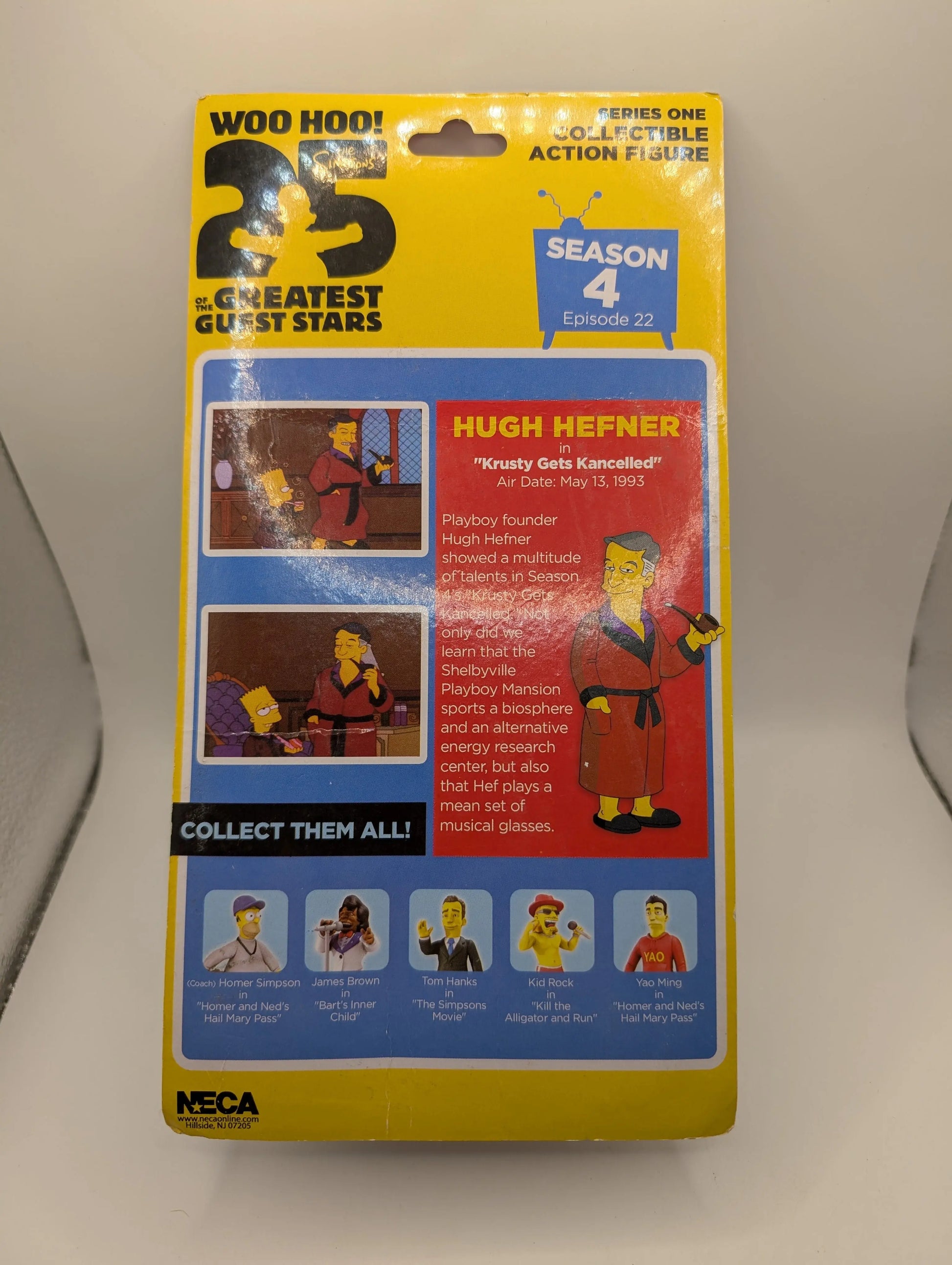 NECA The Simpsons Guest Stars Series 1 Playboy HUGH HEFNER Action Figure FRENLY BRICKS - Open 7 Days
