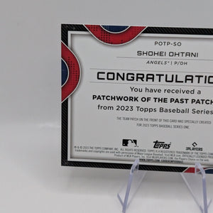 2023 Topps Series 1 Mike Trout Patchwork of the Past Patch Card Relic Nice FRENLY BRICKS - Open 7 Days