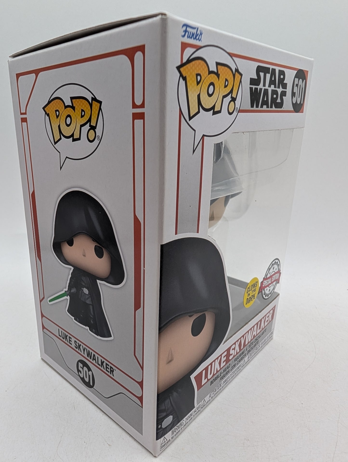 Funko Pop! Star Wars Luke Skywalker #501 Glow In The Dark GITD Special Edition