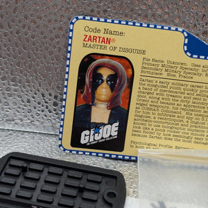 GI JOE~ 2001 ZARTAN ~ SPY EXCELLENT~ 100% complete & CARD 2000 FRENLY BRICKS - Open 7 Days