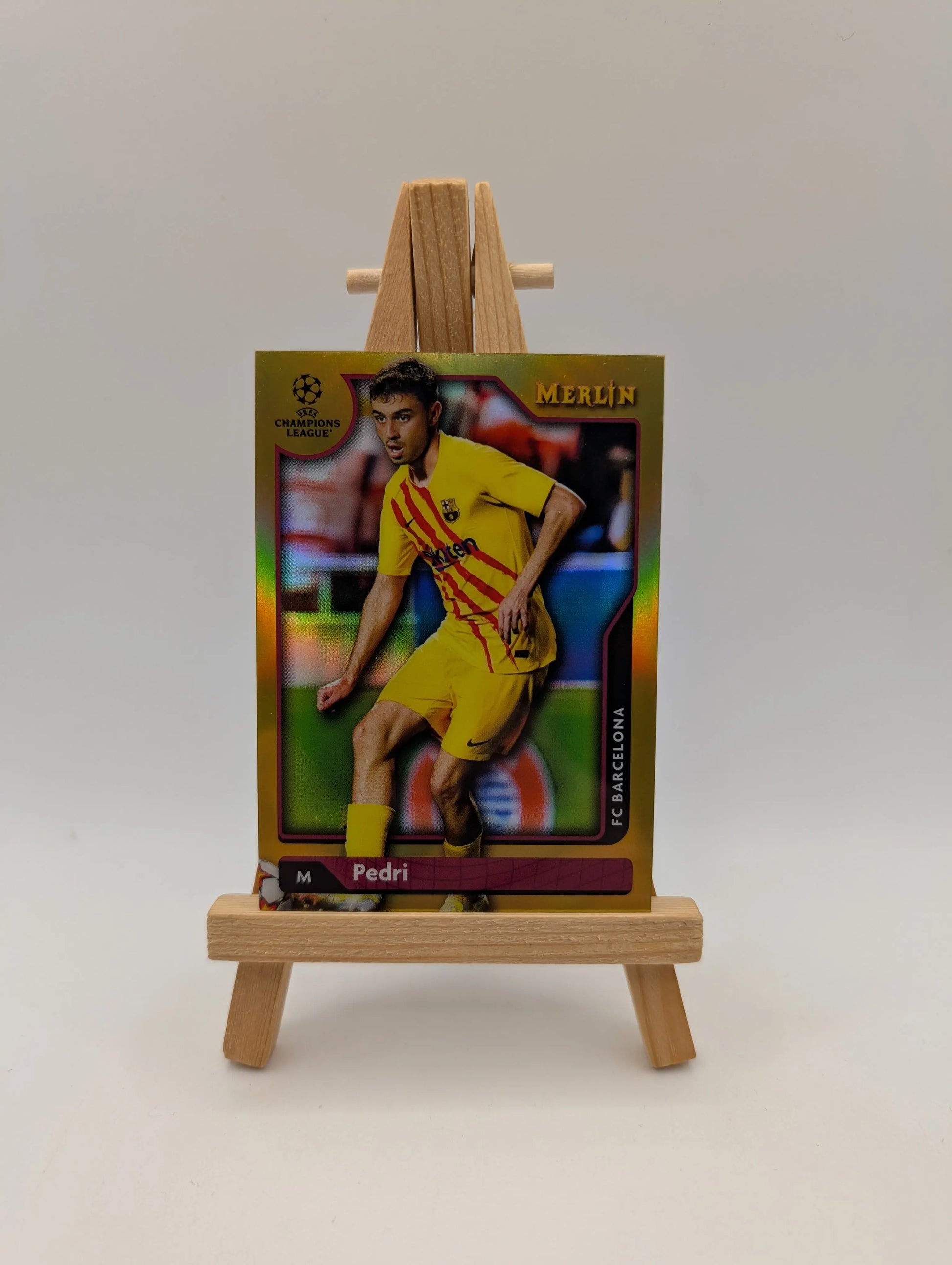 2021-22 Topps Merlin Collection Chrome UCL Gold Refractor /50 Pedri #75 FRENLY BRICKS - Open 7 Days