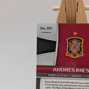 Prizm World Cup 2018 Andres Iniesta Spain Light Blue Lazer /125 FRENLY BRICKS - Open 7 Days