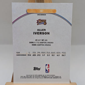 2025-26 Topps Finest Allen Iverson #191 Uncommon Gold Refractor /25 FRENLY BRICKS - Open 7 Days