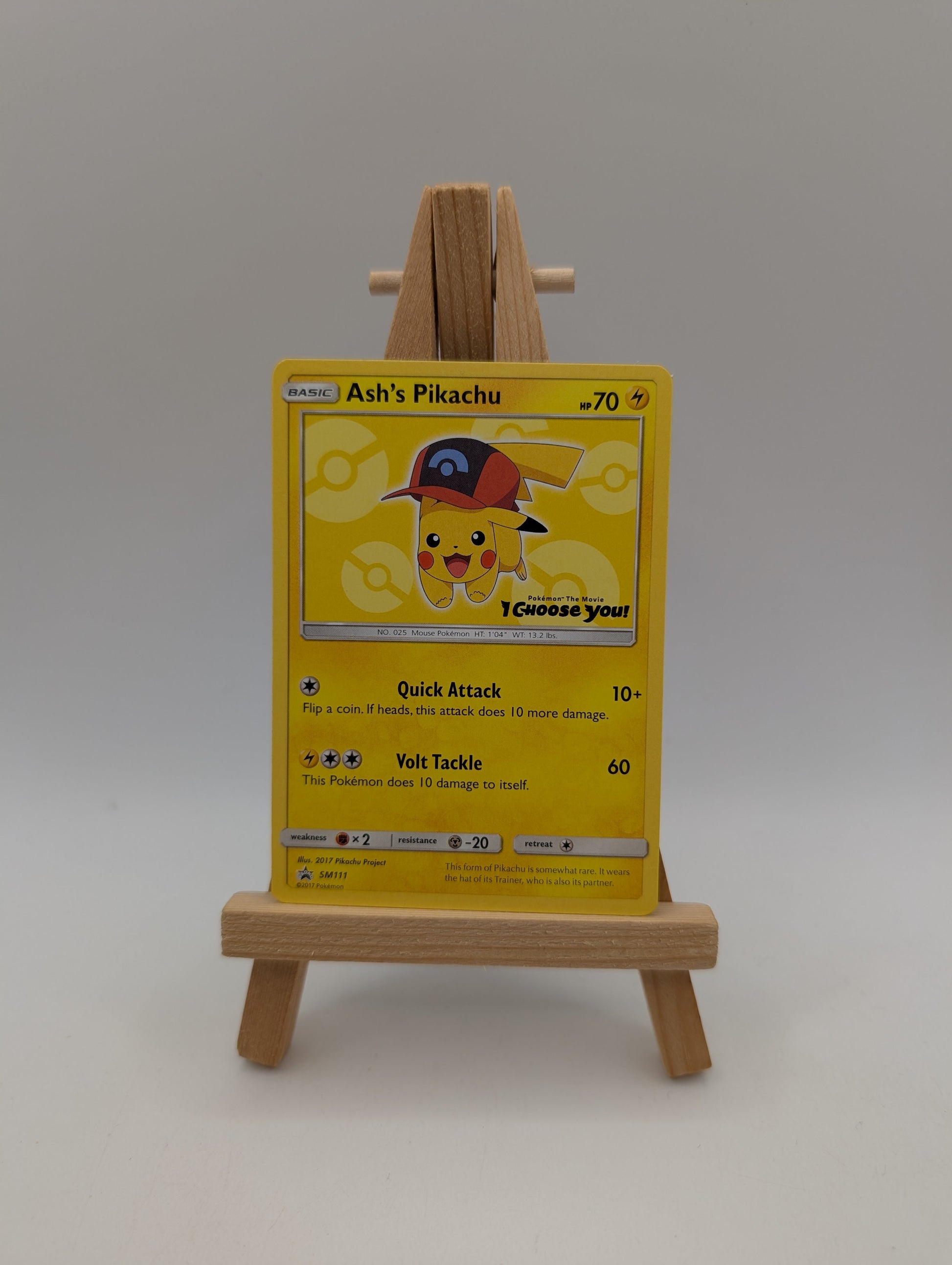 Pokémon TCG - Ash's Pikachu SM111 - Sun & Moon Black Star Promo FRENLY BRICKS - Open 7 Days