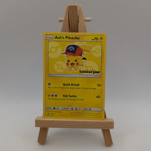 Pokémon TCG - Ash's Pikachu SM111 - Sun & Moon Black Star Promo FRENLY BRICKS - Open 7 Days