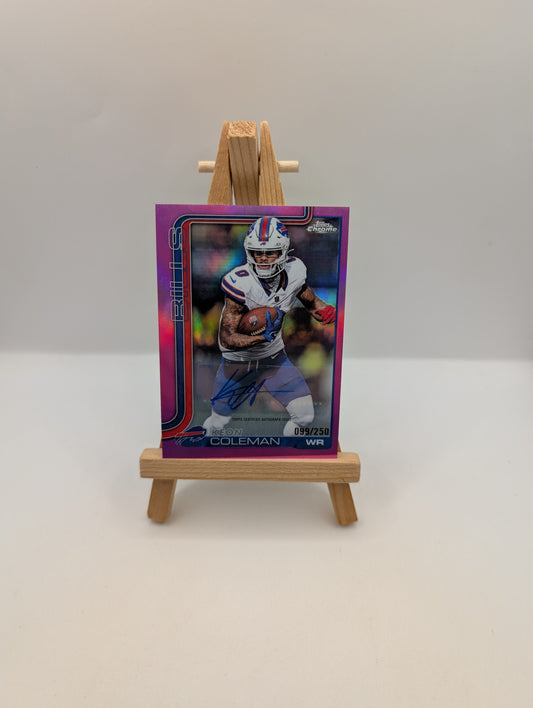 2025 Topps Chrome - Keon Coleman True  Magenta Refractor Auto /250 #BA-KC FRENLY BRICKS - Open 7 Days