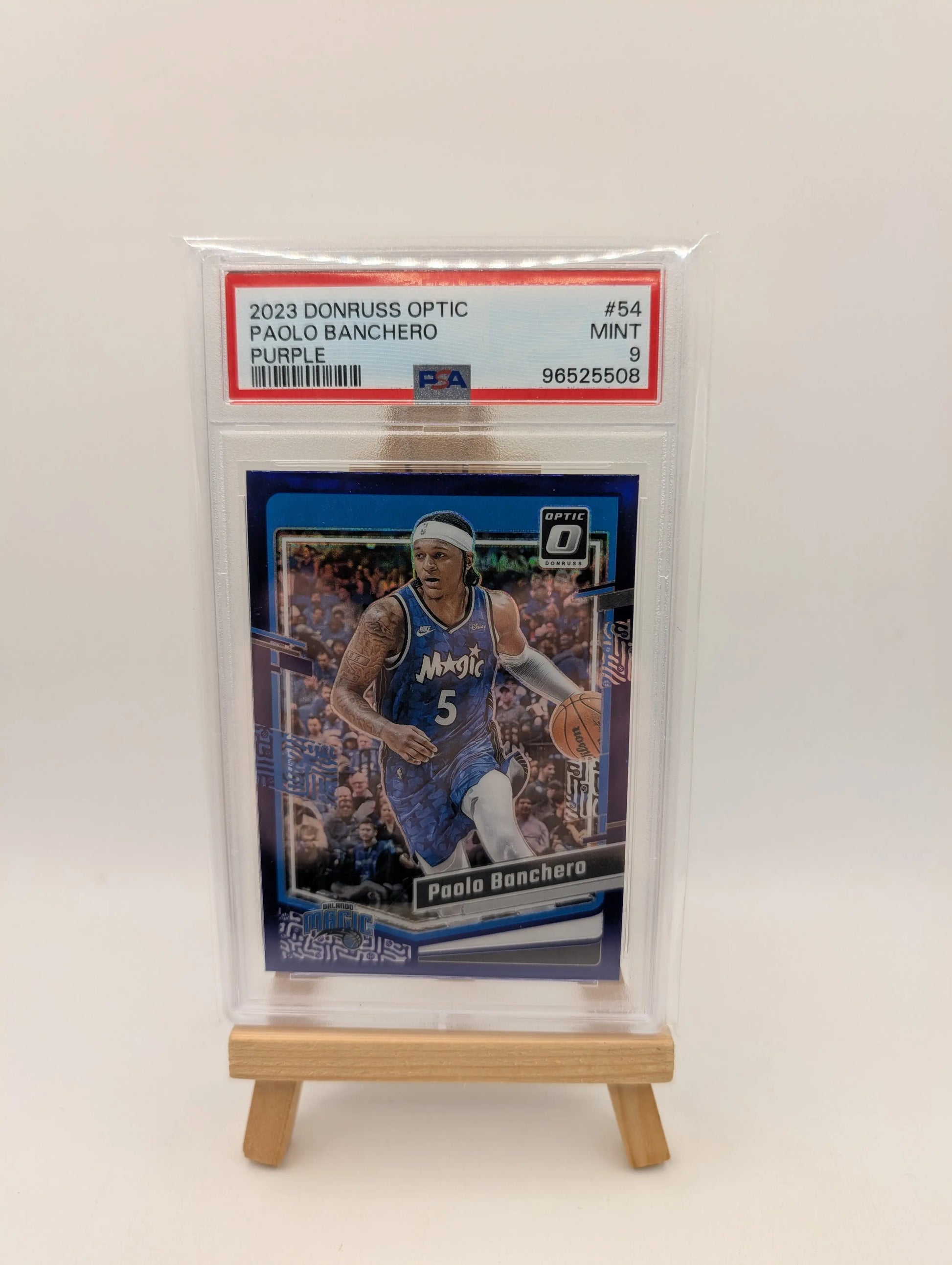 2023-24 Panini Donruss Optic Paolo Banchero #54 Purple Prizm PSA 9 FRENLY BRICKS - Open 7 Days