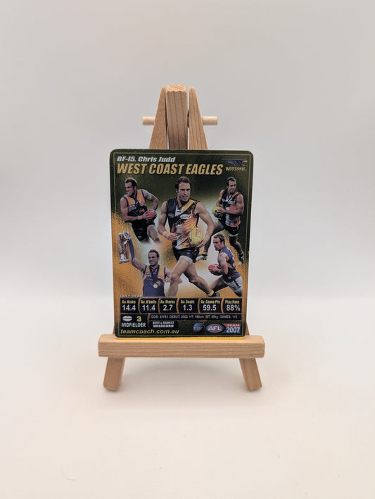 2007 AFL Teamcoach Trading Card GOLD Best & Fairest BF15 Chris Judd FRENLY BRICKS - Open 7 Days