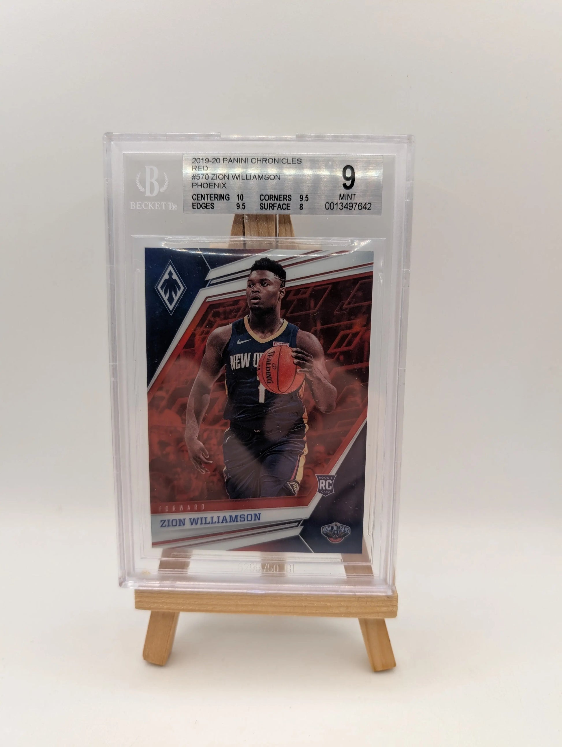 2019-20 Panini Chronicles Phoenix Red /149 Zion Williamson #570 Rookie RC BGS 9 FRENLY BRICKS - Open 7 Days