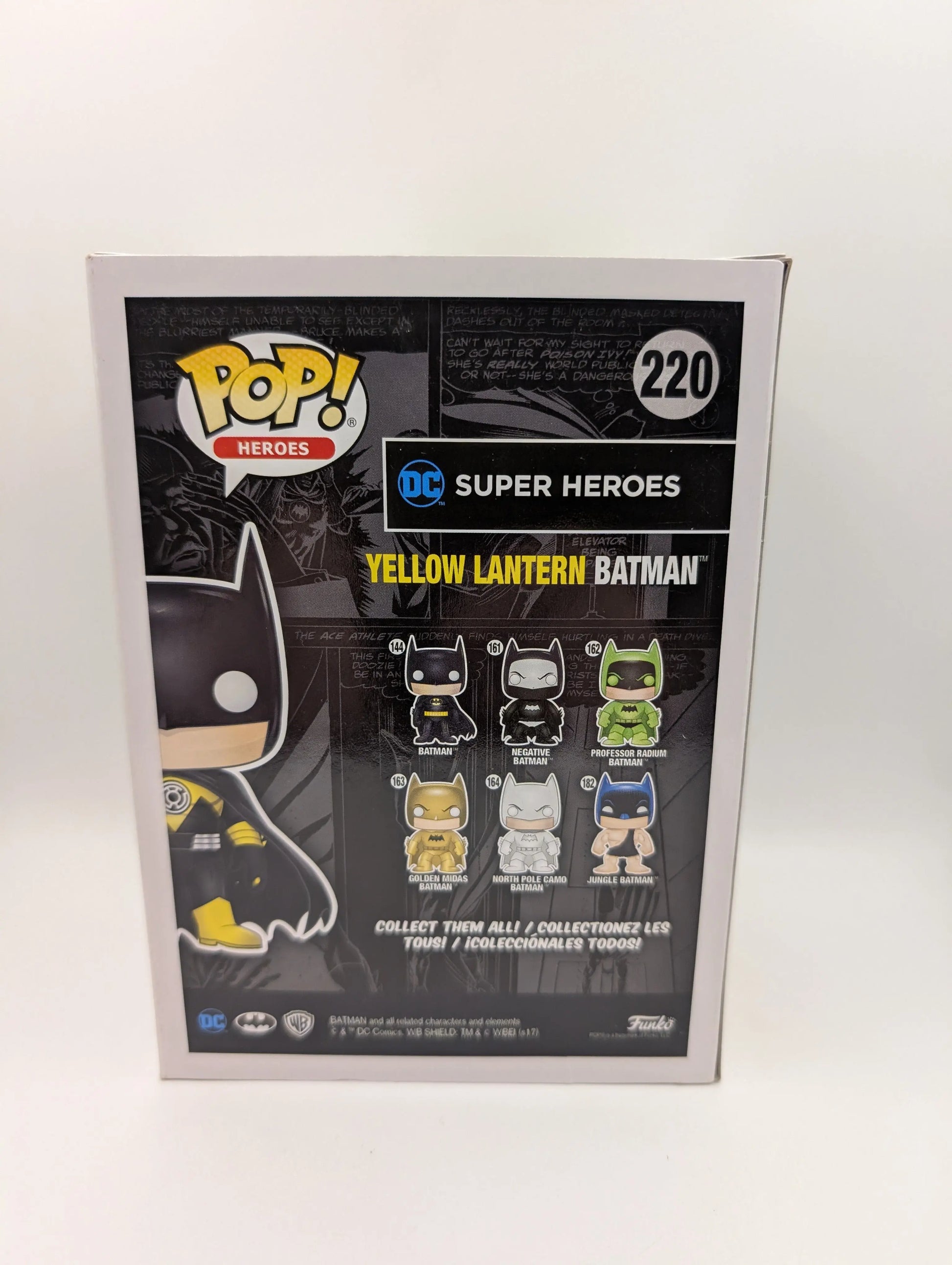 DC Super Heroes Pop Vinyl #220 Yellow Lantern Batman FRENLY BRICKS - Open 7 Days