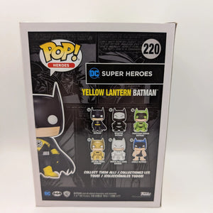 DC Super Heroes Pop Vinyl #220 Yellow Lantern Batman FRENLY BRICKS - Open 7 Days