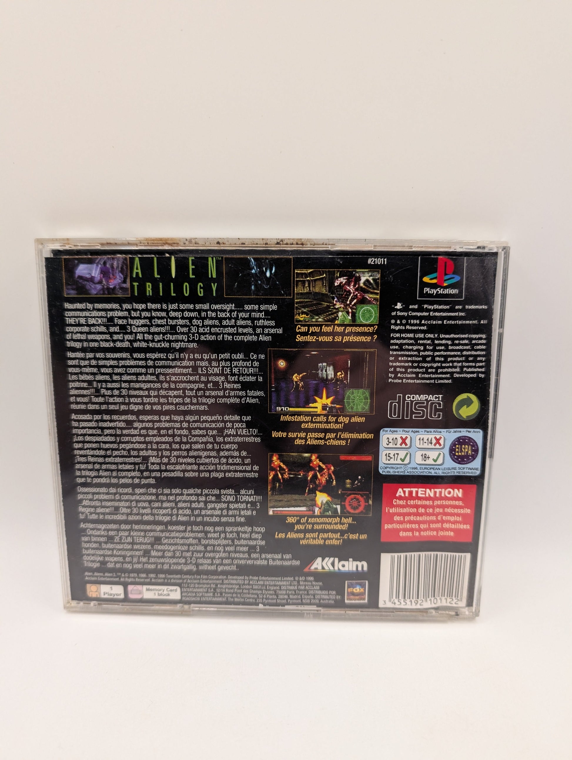 Alien Trilogy - Sony PlayStation 1 PS1 - PAL - 1996 - With Manual FRENLY BRICKS - Open 7 Days