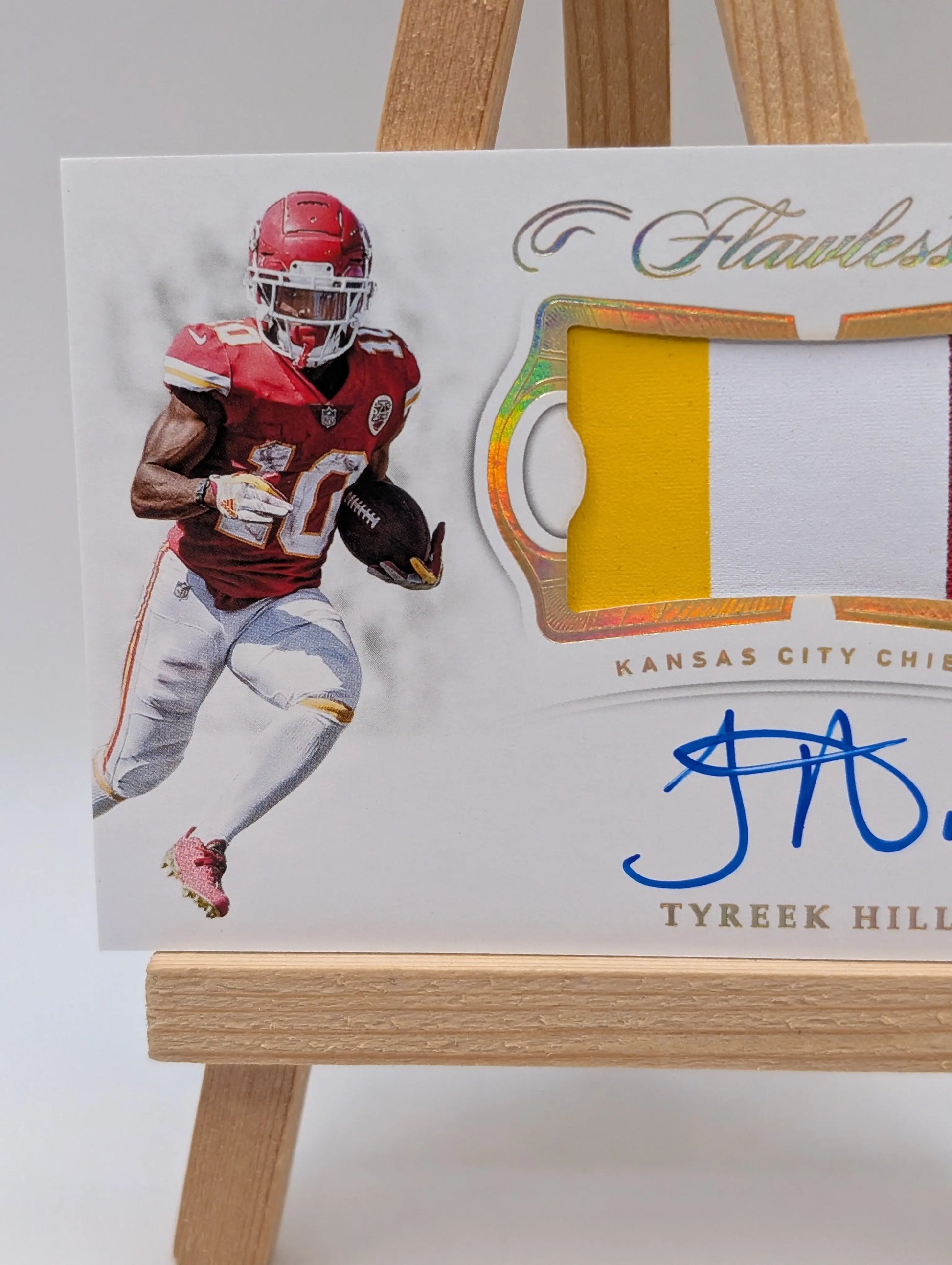 TYREEK HILL 2019 2020 Flawless Ruby Holo  3-Color Patch Auto /15 #PA-TH Chiefs FRENLY BRICKS - Open 7 Days