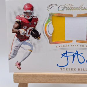 TYREEK HILL 2019 2020 Flawless Ruby Holo  3-Color Patch Auto /15 #PA-TH Chiefs FRENLY BRICKS - Open 7 Days