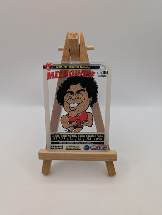 2006 AFL Teamcoach Card Star Wild Card SW-10 Aaron Davey-Melbourne FRENLY BRICKS - Open 7 Days