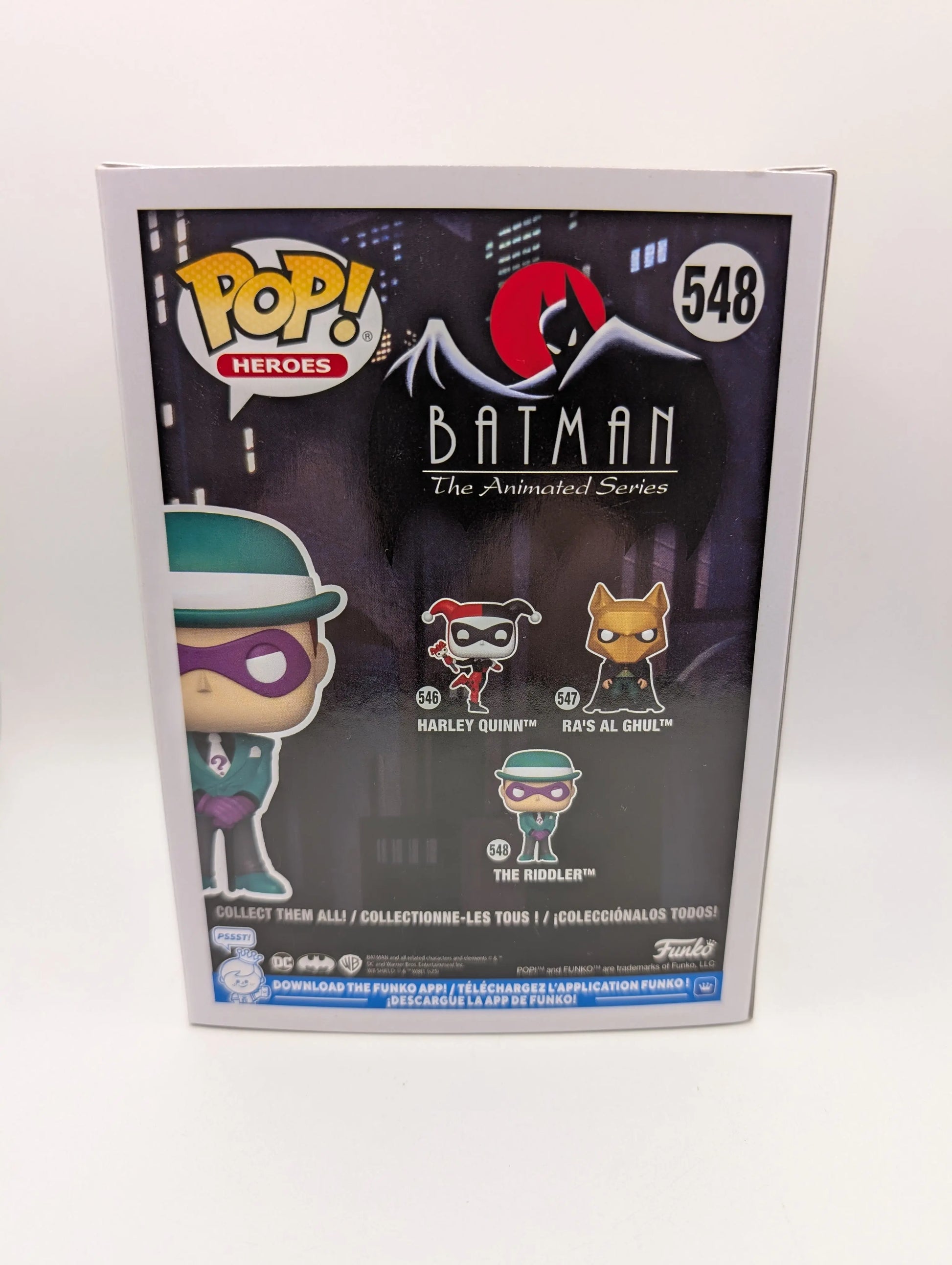 Batman Animated - The Riddler Pop! Vinyl Figure #548 Funko FRENLY BRICKS - Open 7 Days