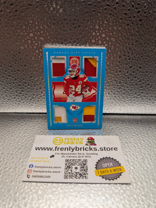 2022 ~ SKYY MOORE ~ Encased ~ RC/Quad Patch ~ /50 ~ #RQM-17 Blue FRENLY BRICKS - Open 7 Days