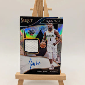2021-22 Panini Select Zion Williamson X-Factor Jersey GU Patch Auto Silver /99 FRENLY BRICKS - Open 7 Days