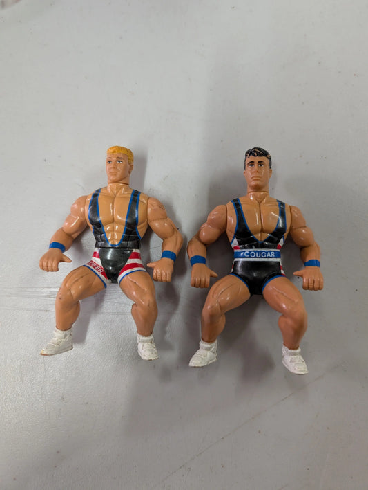 American Gladiators Cougar Tower Action Figure 9cm Vintage 90s Rare x2 FRENLY BRICKS - Open 7 Days