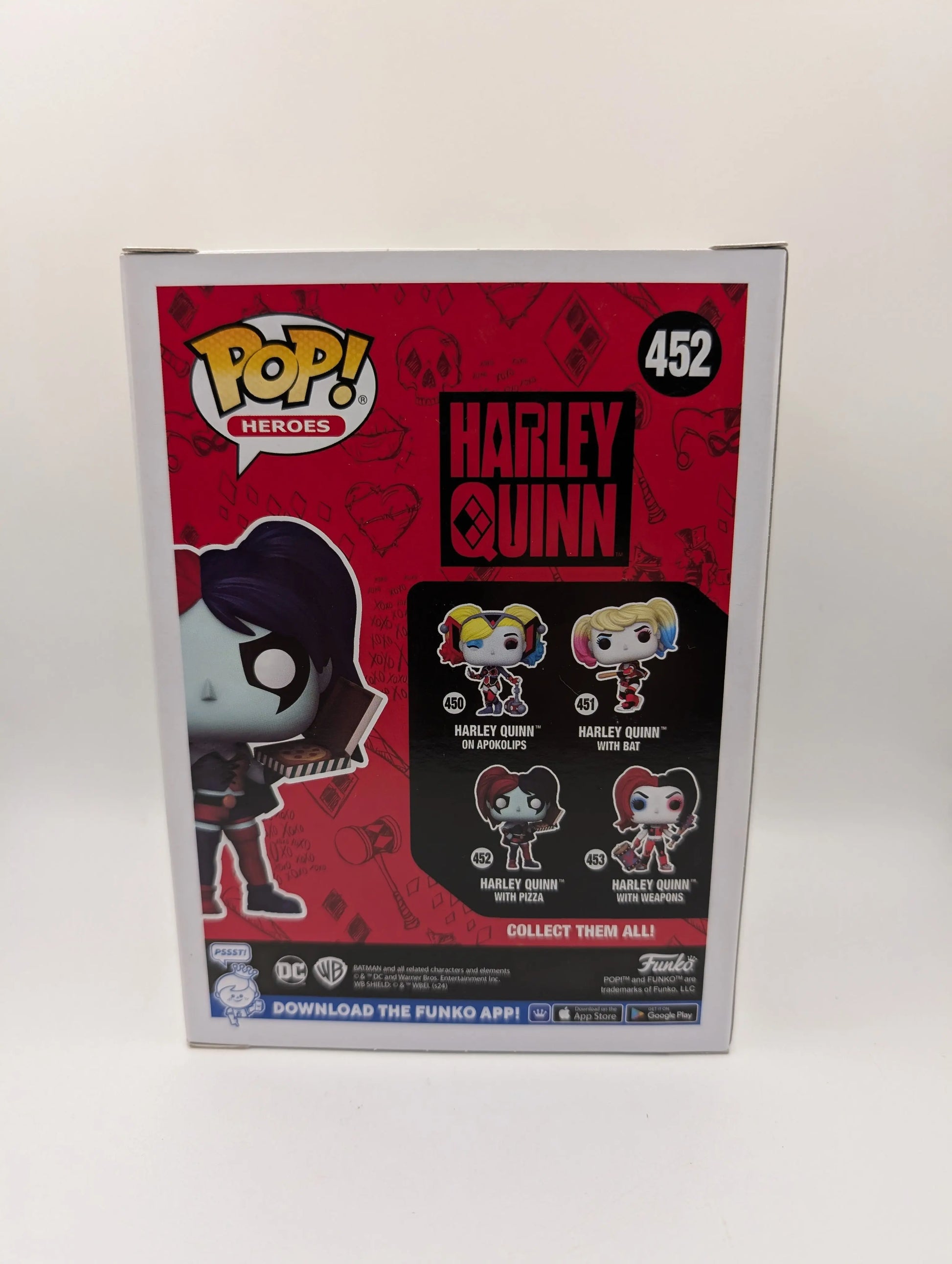 DC Comics - Harley Quinn with Pizza Pop! Vinyl Figure #452 Funko FRENLY BRICKS - Open 7 Days